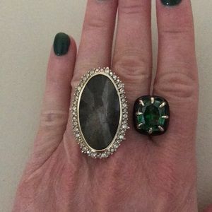 Alexis Bittar Oval gemstone cocktail ring.
